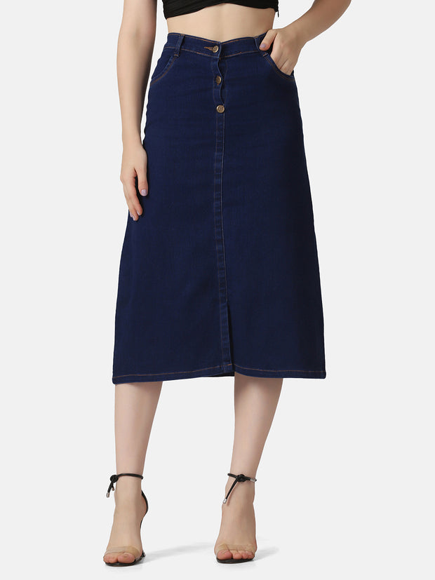 What To Wear With Knee Length Denim Skirts?